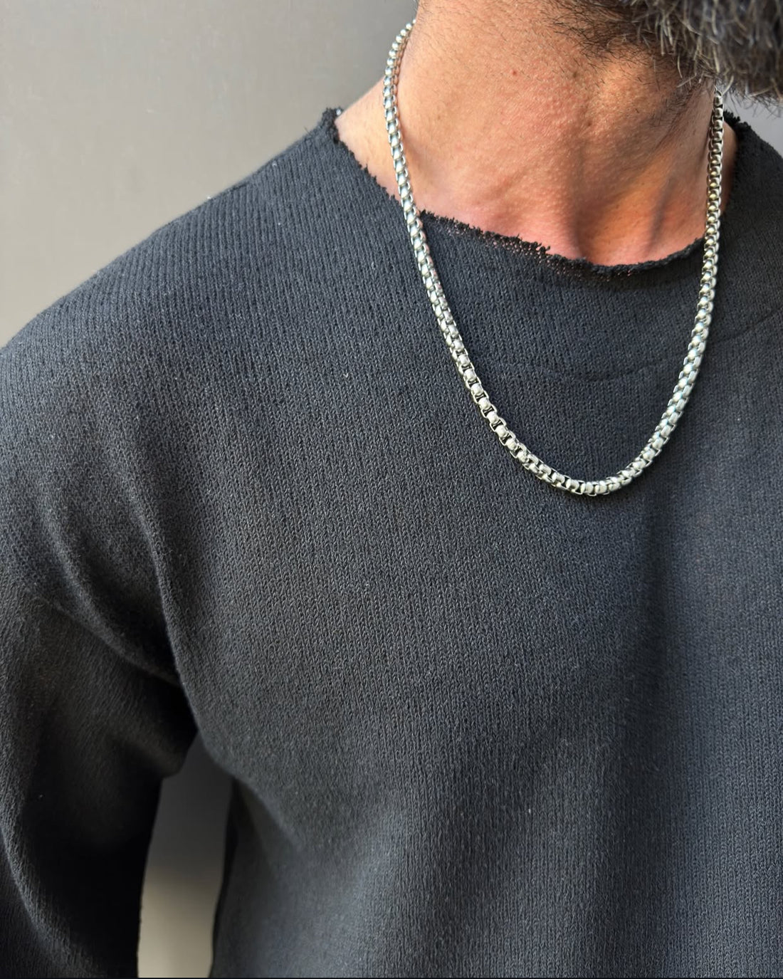 Oversized cotton shirt - Balck - 0023