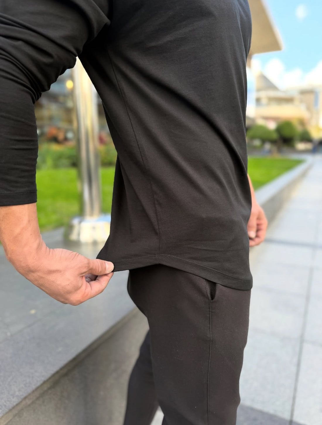 Cotton basic T-shirt 0097 Black