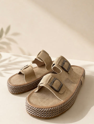 Coastal Buckle Slipper /  0227 / beige