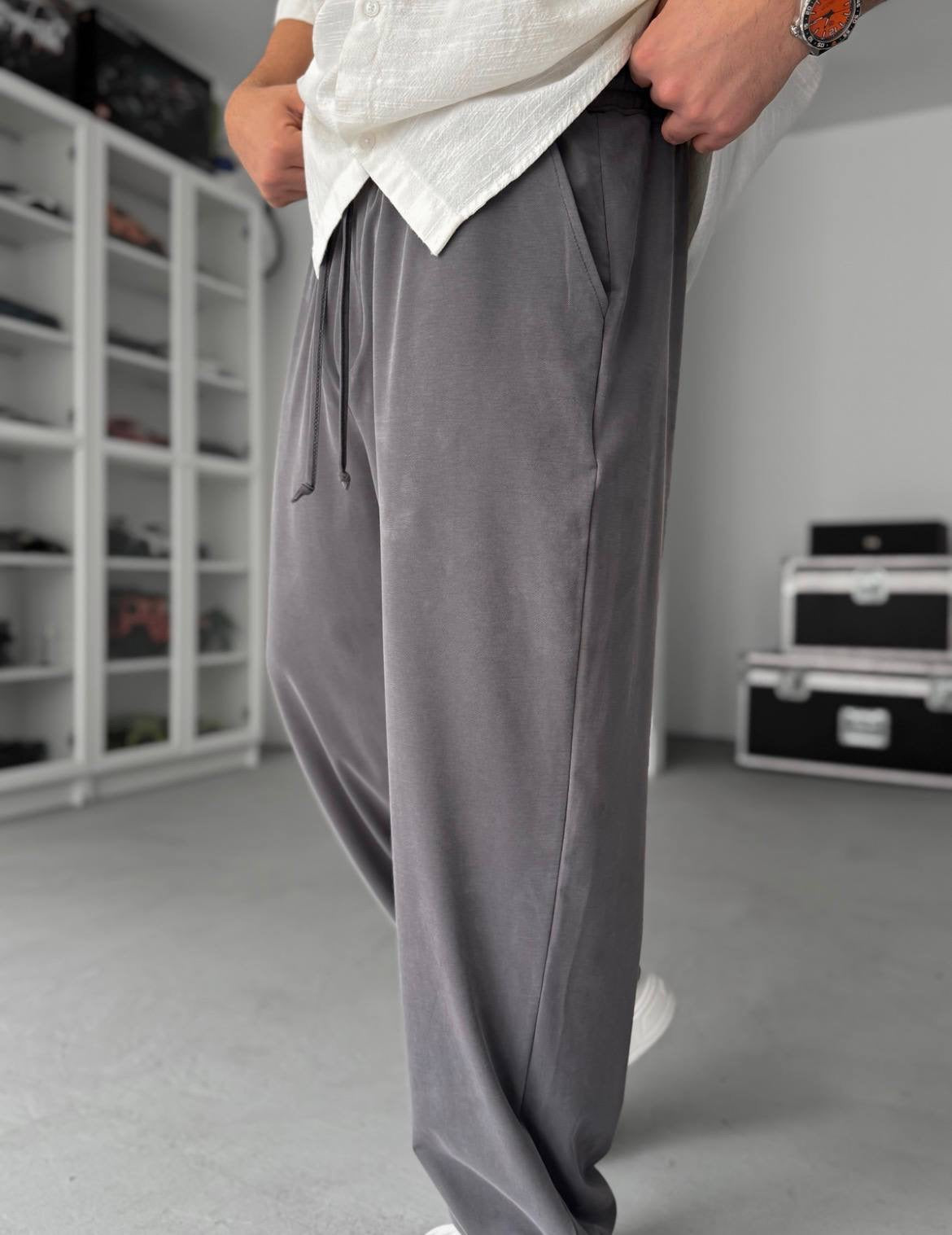 Effortless Comfort Wide-Leg Pants – Charcoal Grey 0213