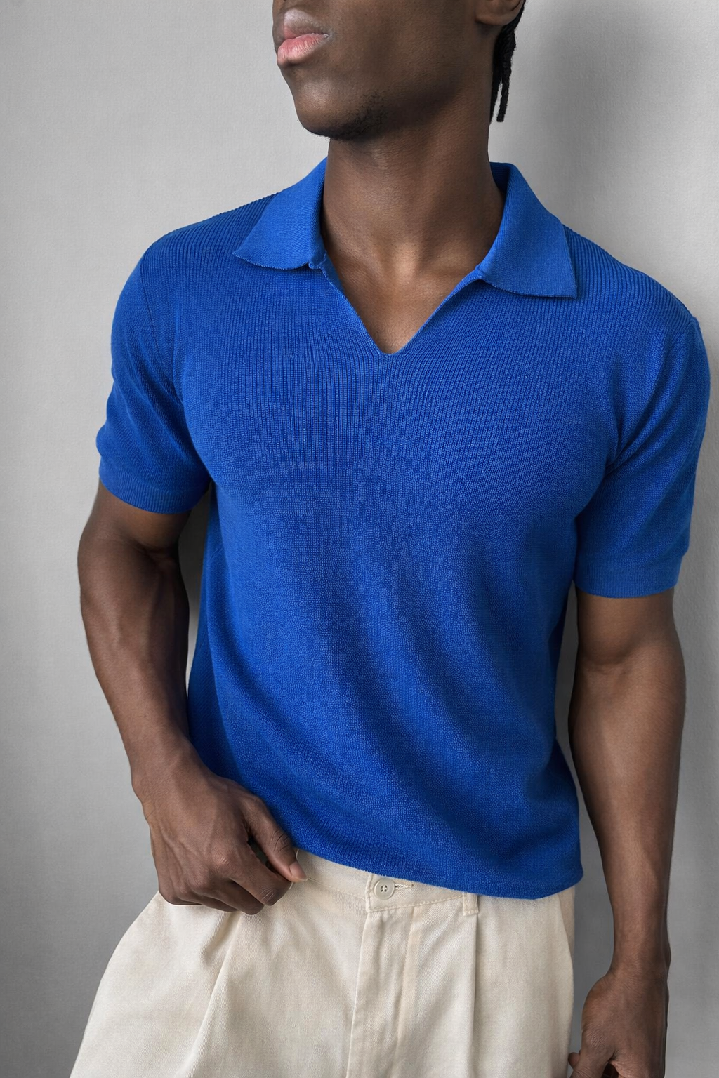 Premium Knit Polo – Royal Blue - 0206