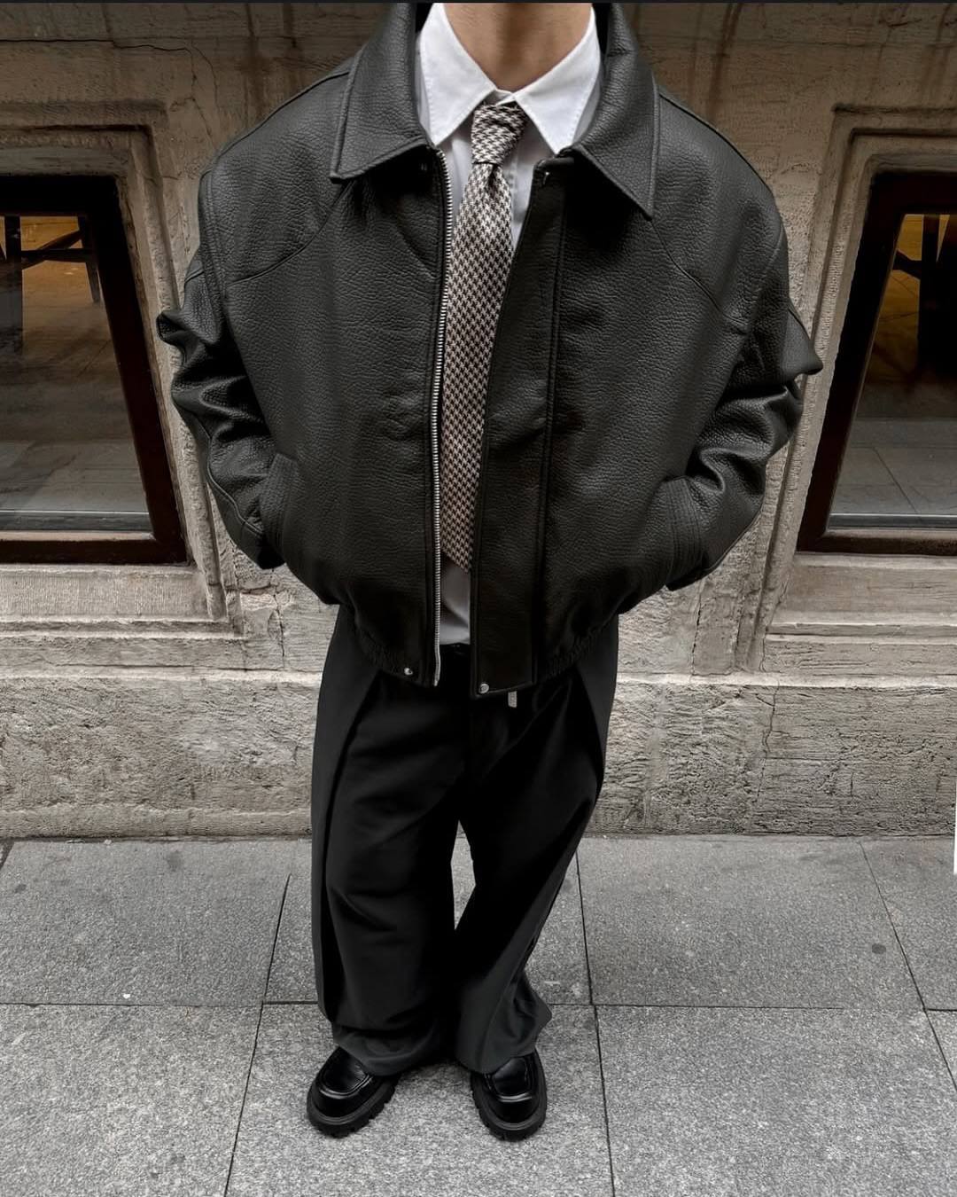 Faux leather jacket 0100 - black