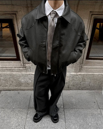 Faux leather jacket 0100 - black