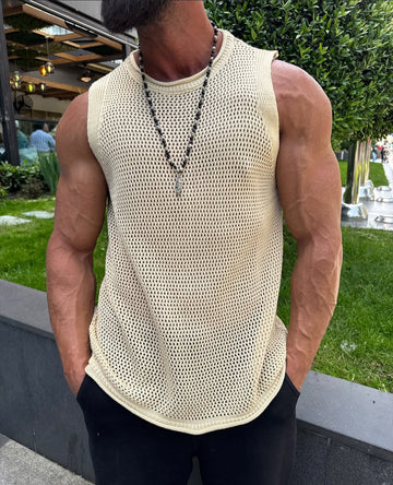 Cotton sleeveless - gold - 0014