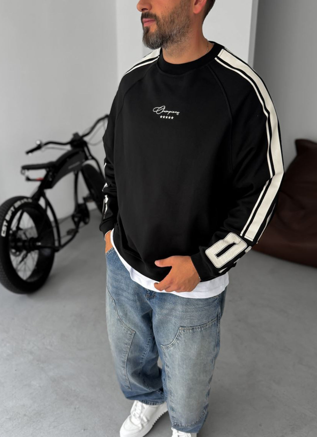 Cotton- sweatshirt / Balck 0052