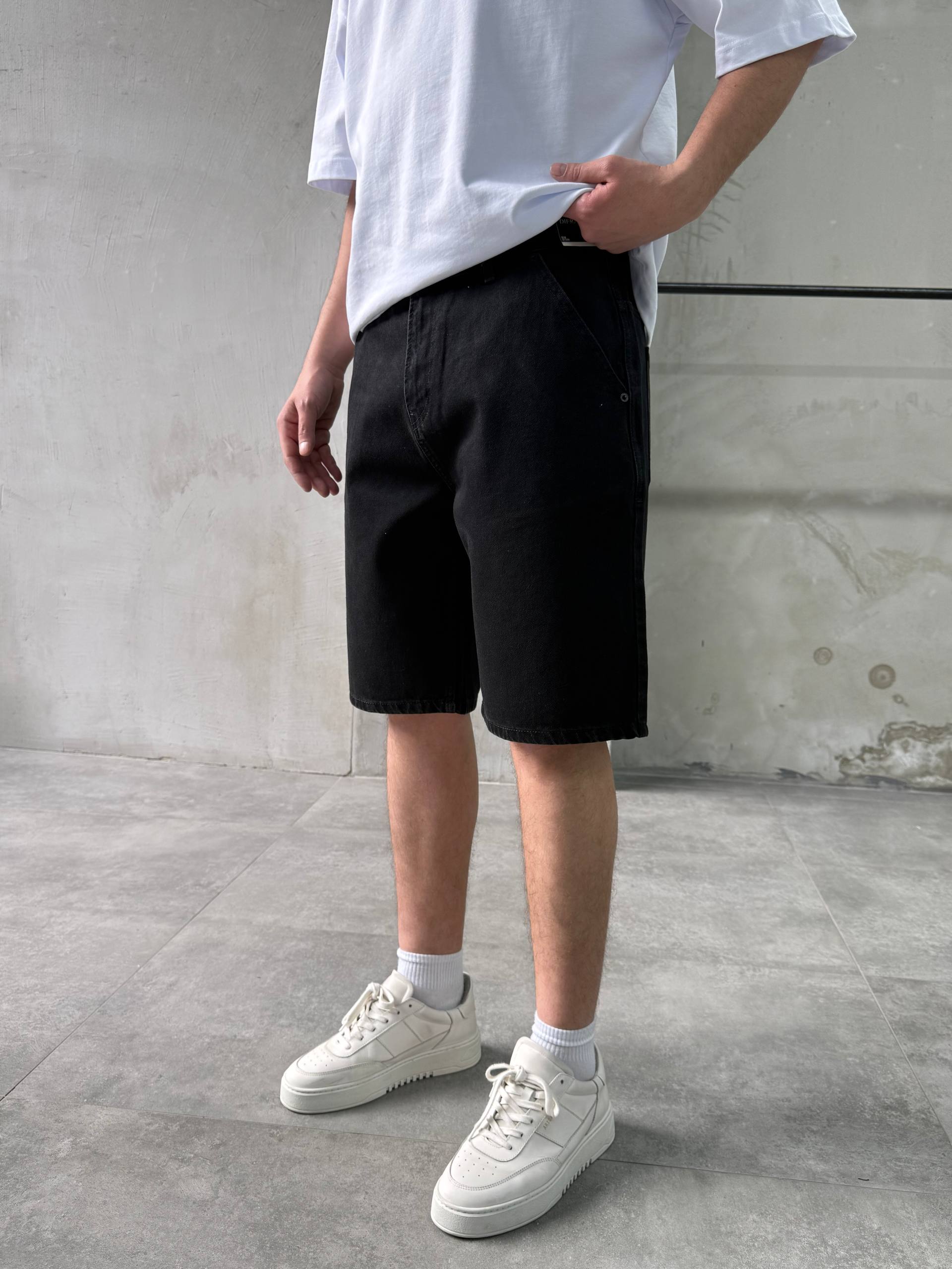 Classic black Denim Shorts - Art 3297 - TS3