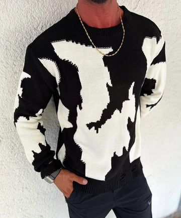 Knitwear oversized shirt - cow  0059