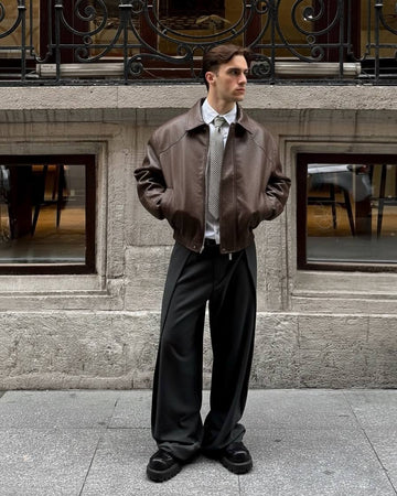 Faux leather jacket 0100 - brown