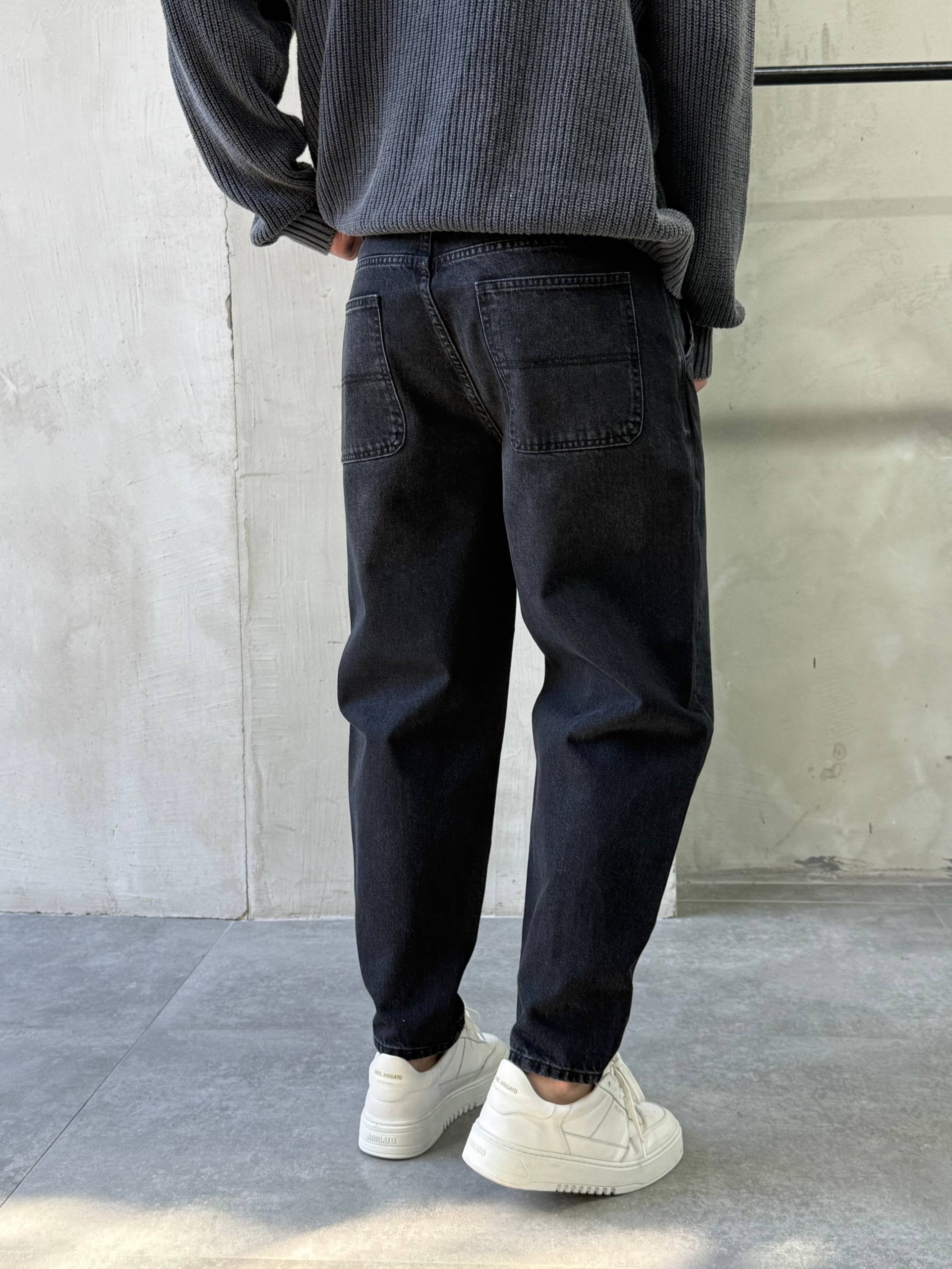 Relaxed Fit Washed Jeans / black Washed Edition - mom fit 3289 - k26