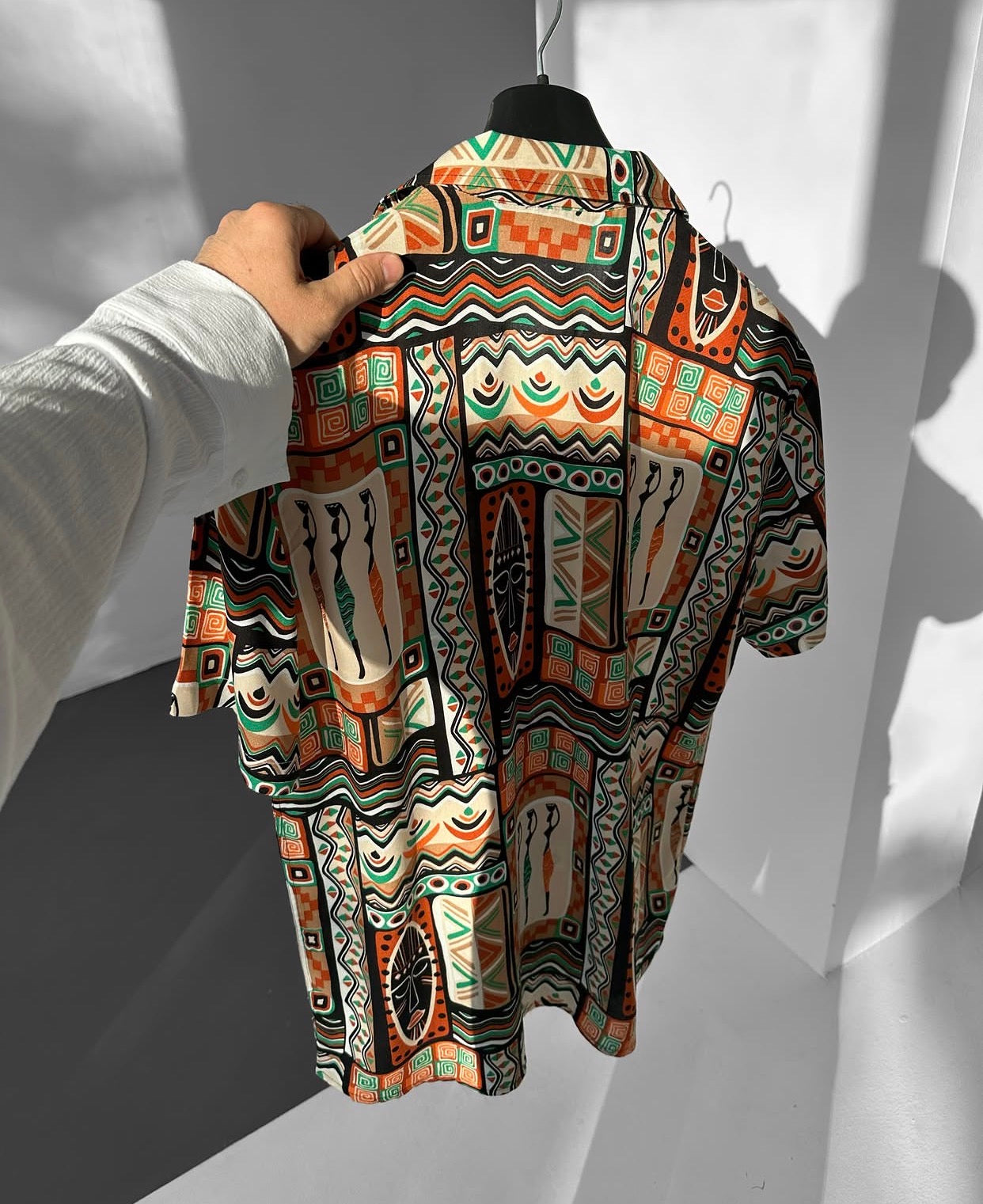 Tribal Print Shirt – Earth Tone Edition 0193