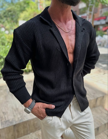 Knitwear cardigan -black 0092