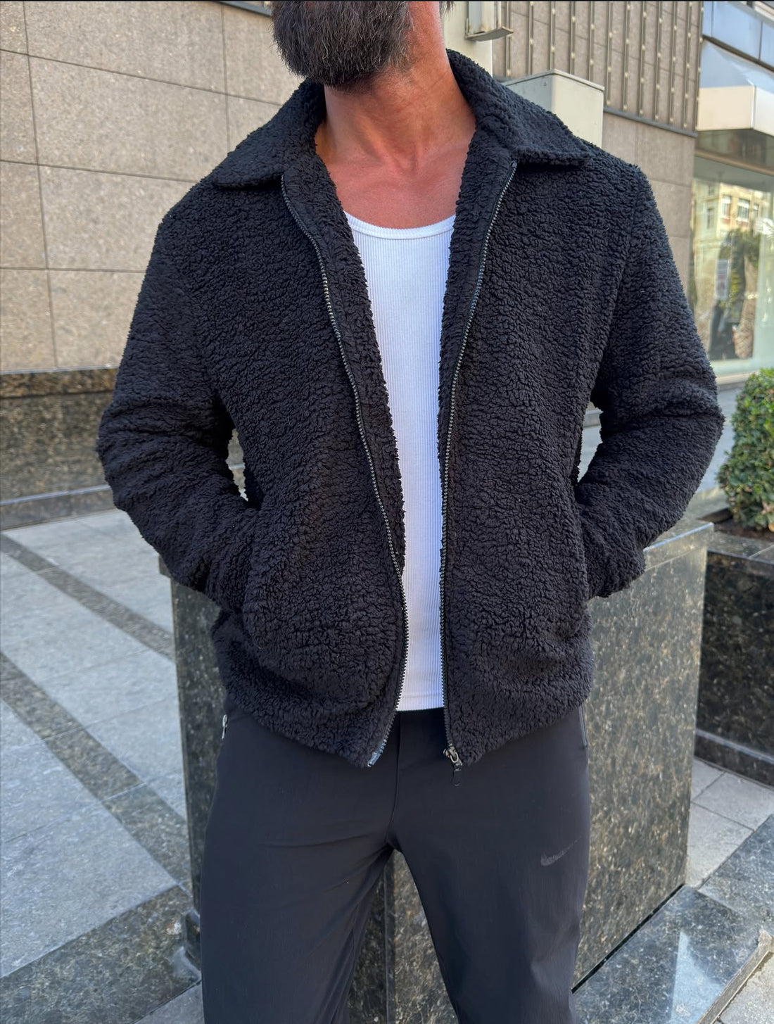 Plush jacket  - black 0085