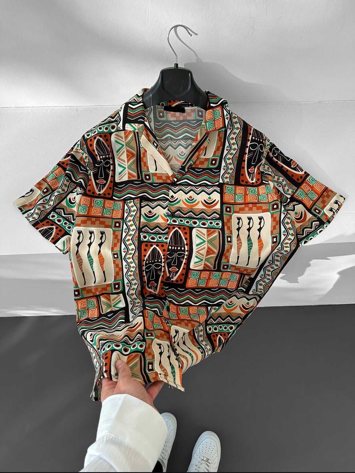 Tribal Print Shirt – Earth Tone Edition 0193