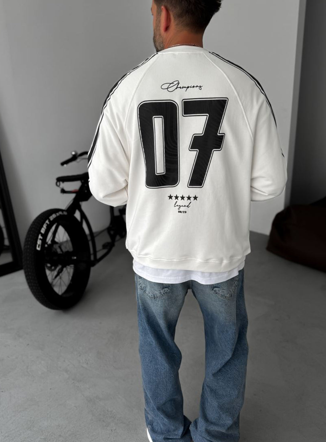 Cotton - sweatshirt / white 0052