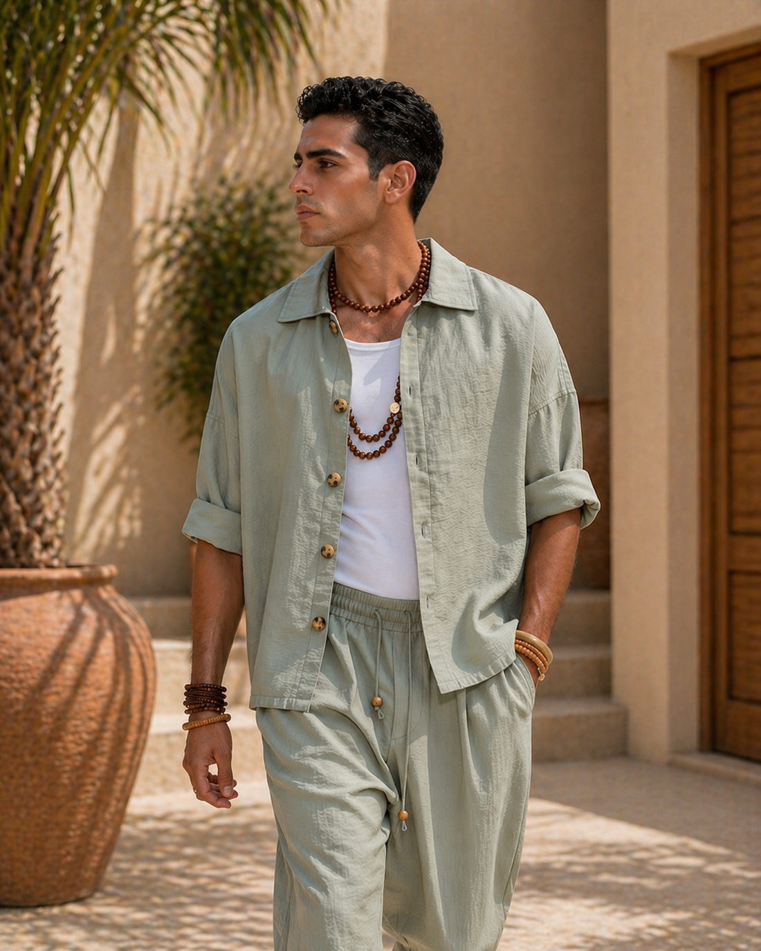 Linen Resort Set –  0117 - oiled