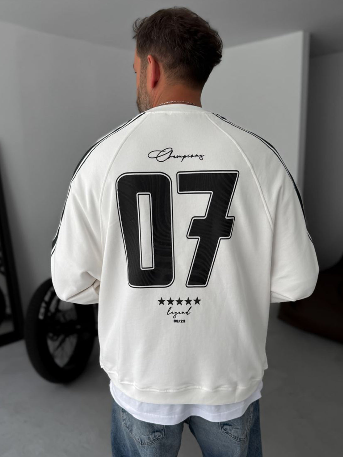 Cotton - sweatshirt / white 0052