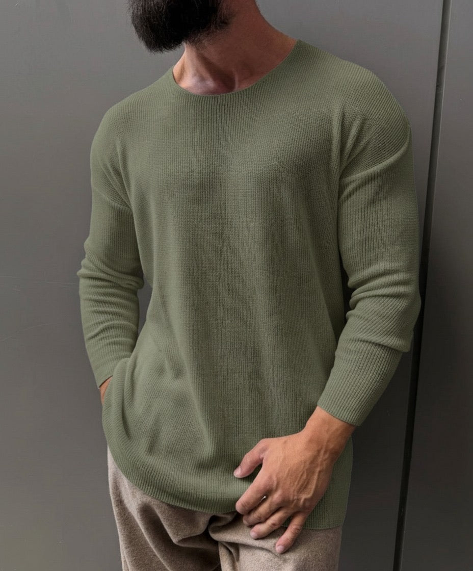 Knitwear oversized shirt - black 0062