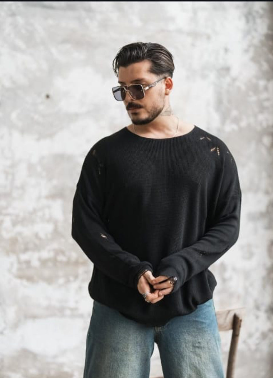 Knitwear oversized shirt - 0064