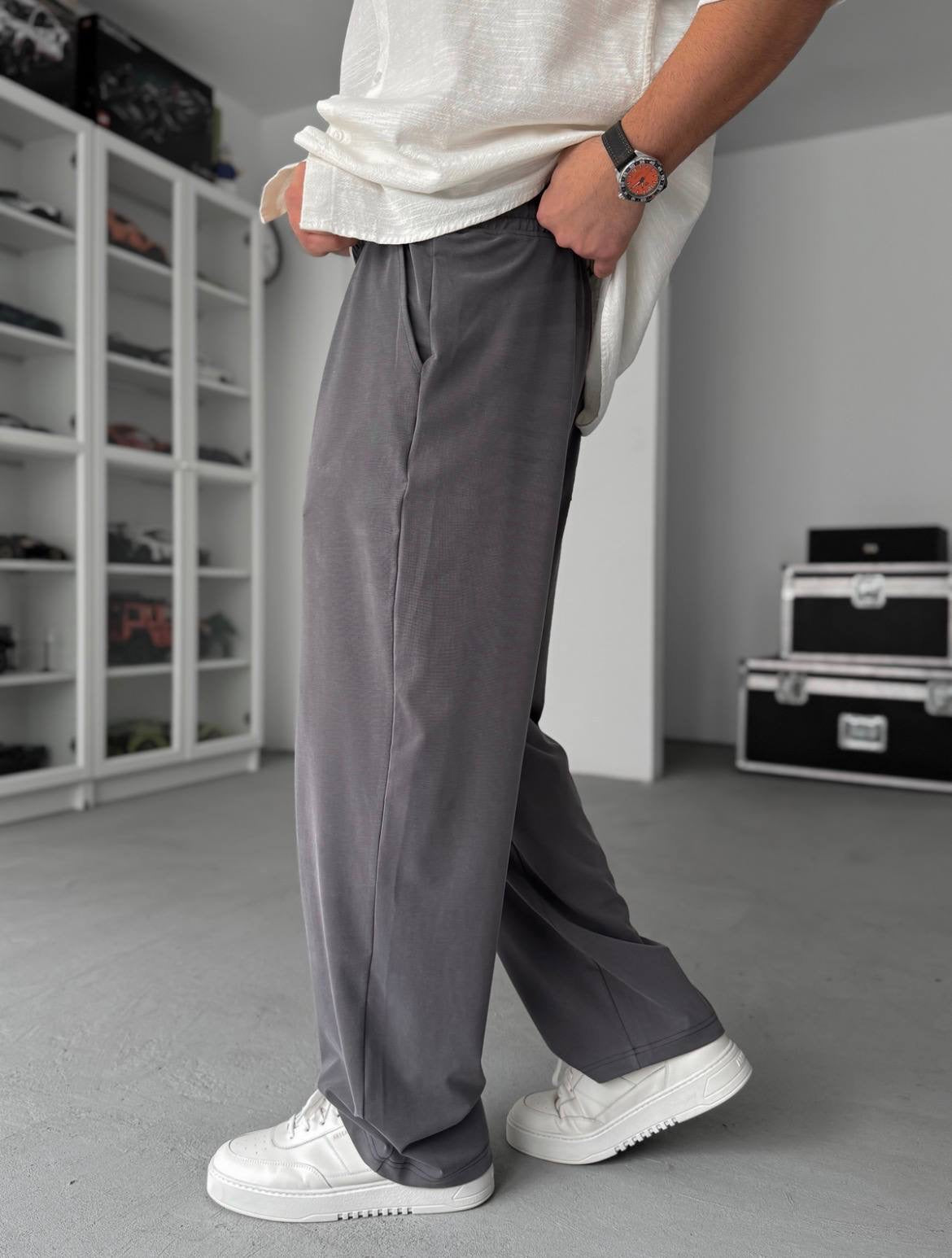 Effortless Comfort Wide-Leg Pants – Charcoal Grey 0213