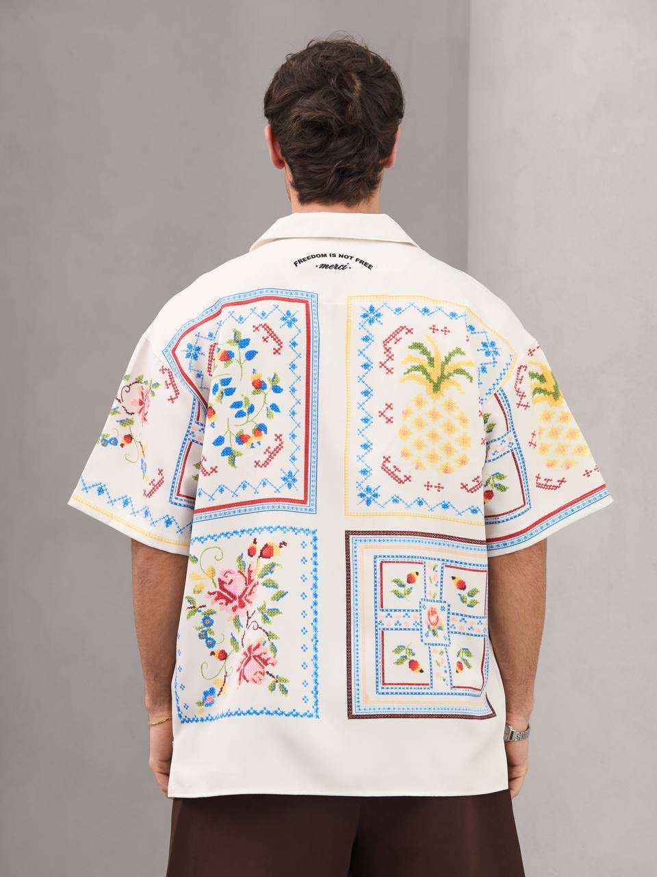 Tropical Patchwork Resort Shirt- 0151