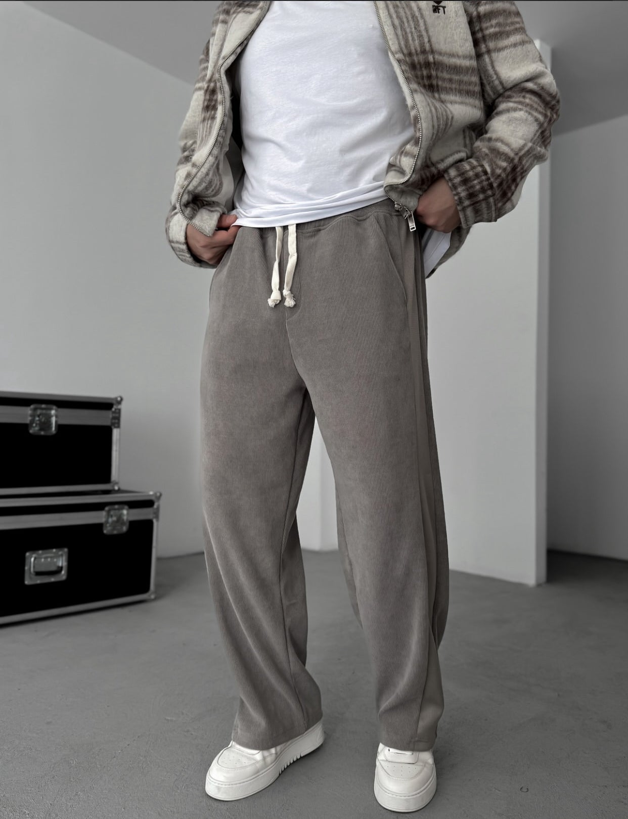 Velvet cotton pants - coffee  0094