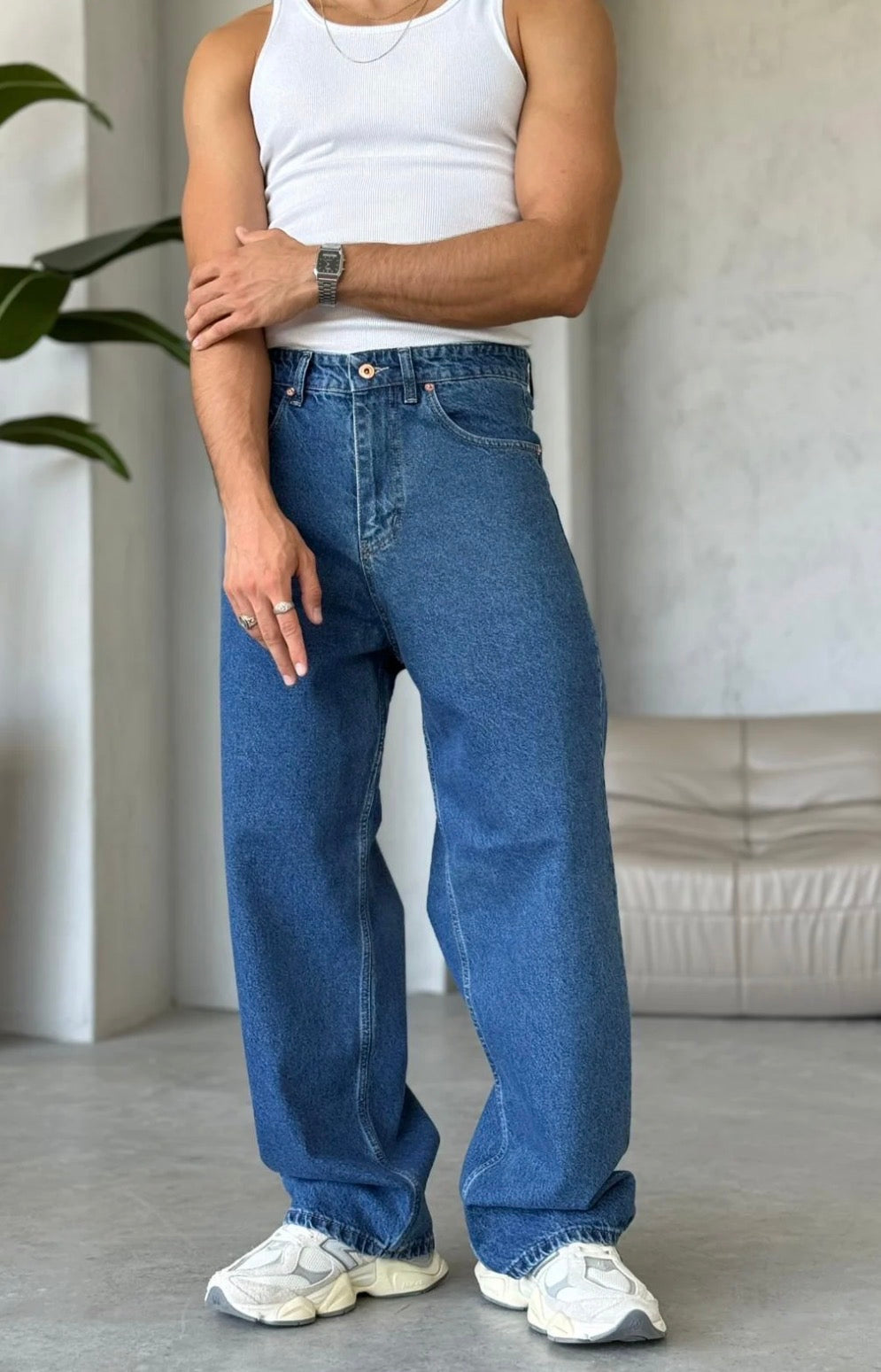 Wide-Leg Relaxed Fit Jeans – Vintage Blue /WE11 - 0178