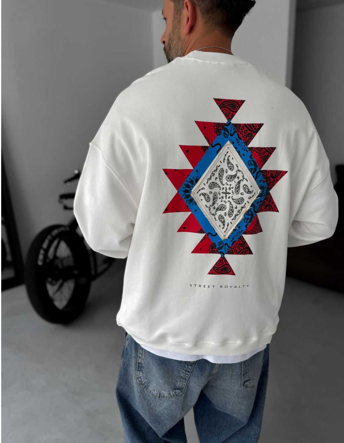 Cotton - sweatshirt / white 0051