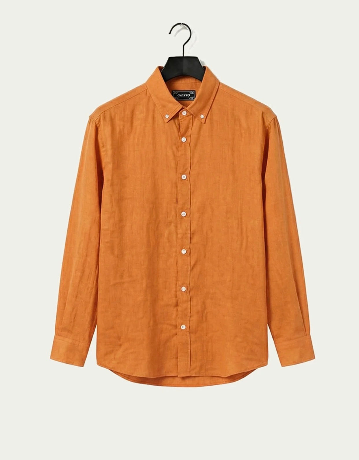 Linen Relaxed Shirt - 0124 - orange