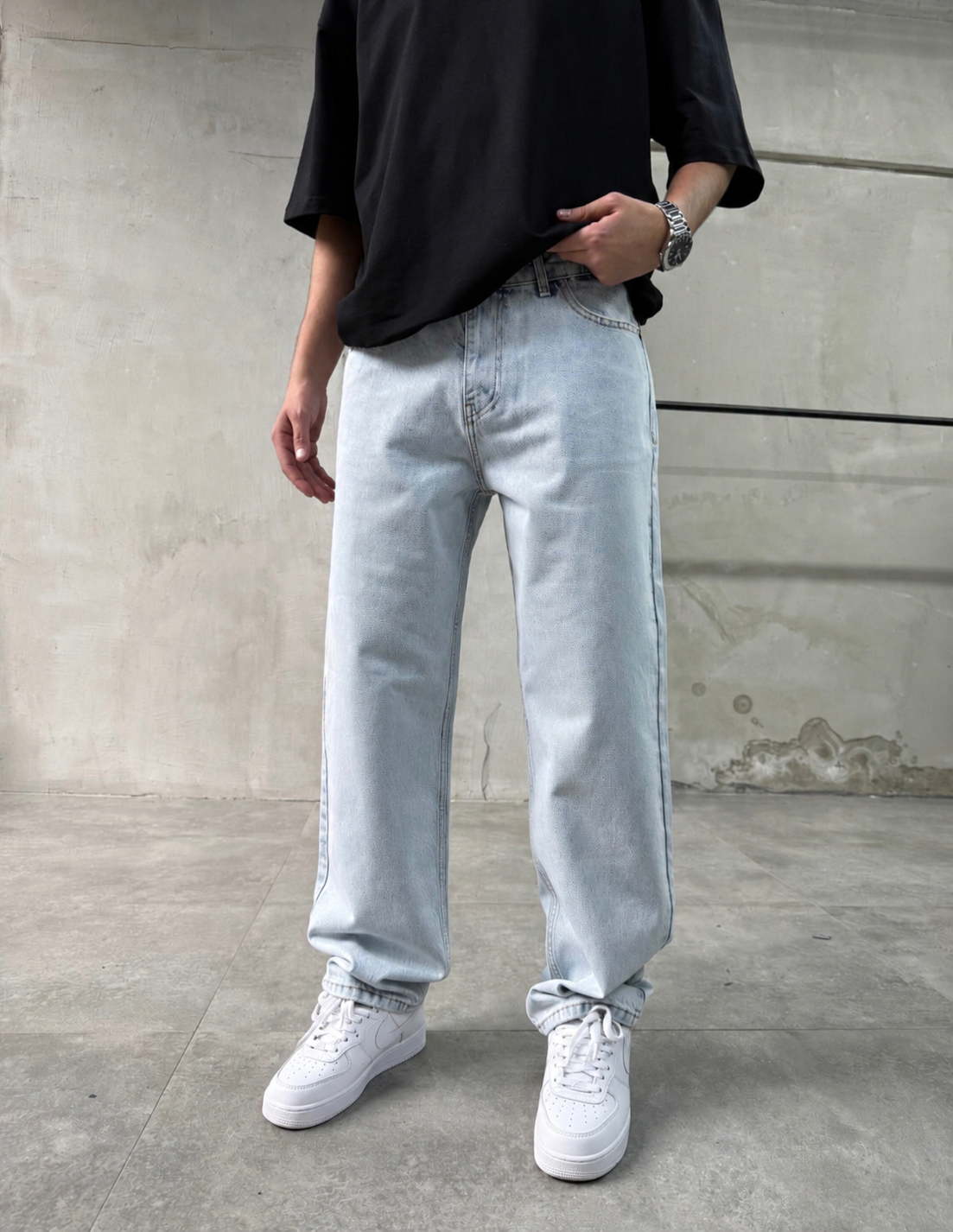 Light Wash Wide-Leg Jeans -0131 ART 3157 k4