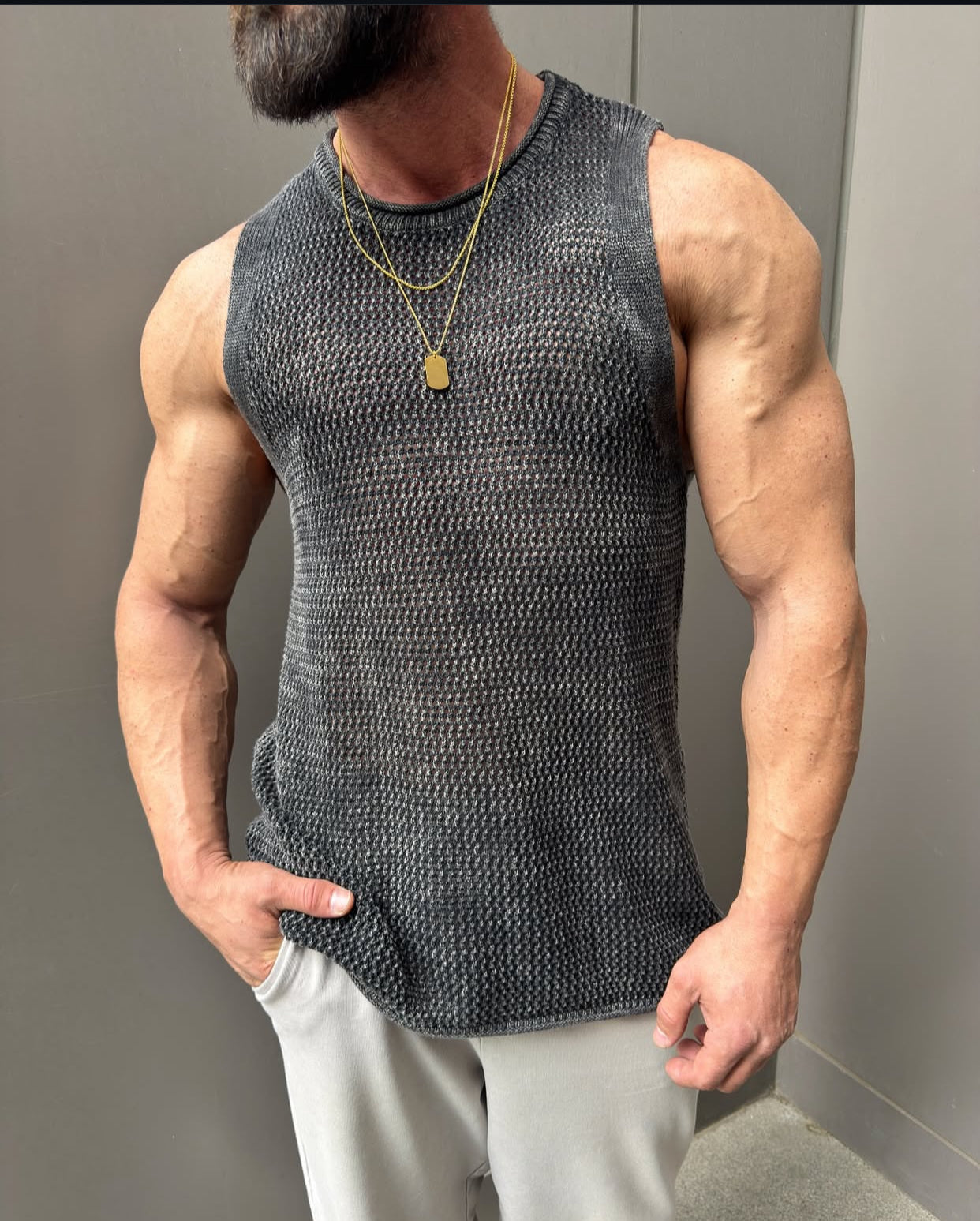 Premium Knit Sleeveless Tank 
- 0029 / black
