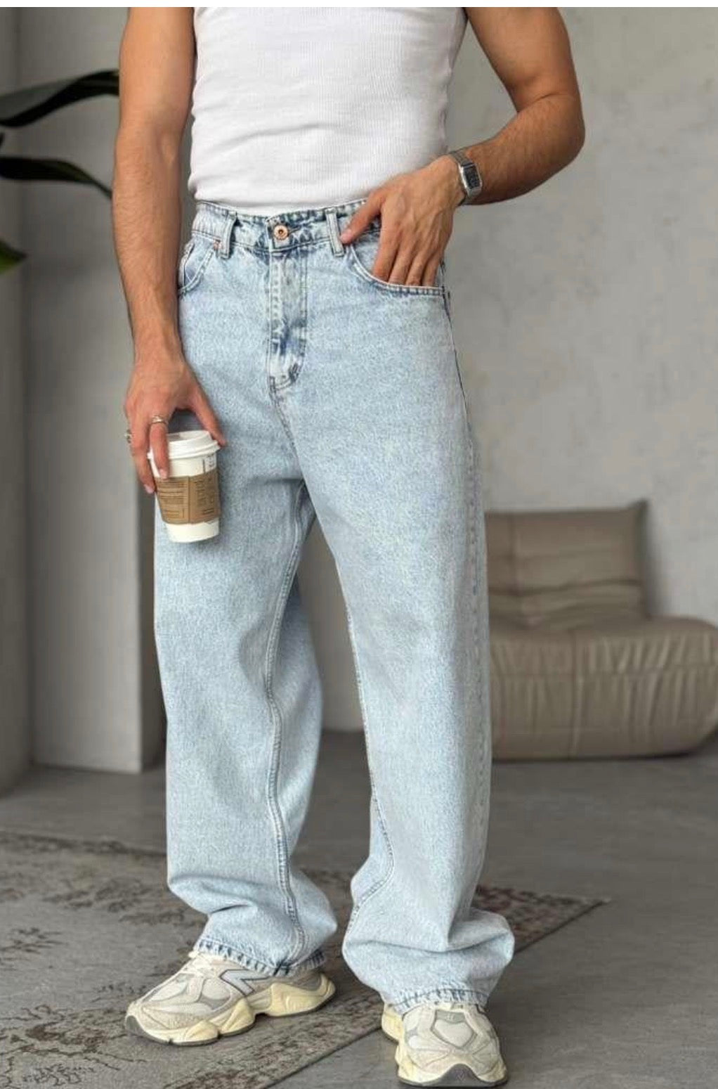 Wide-Leg Relaxed Fit Jeans – Light Wash /WE11 -  0178