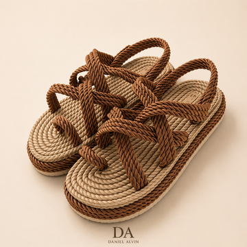 Rope Strap Summer Sandals – brown /0028