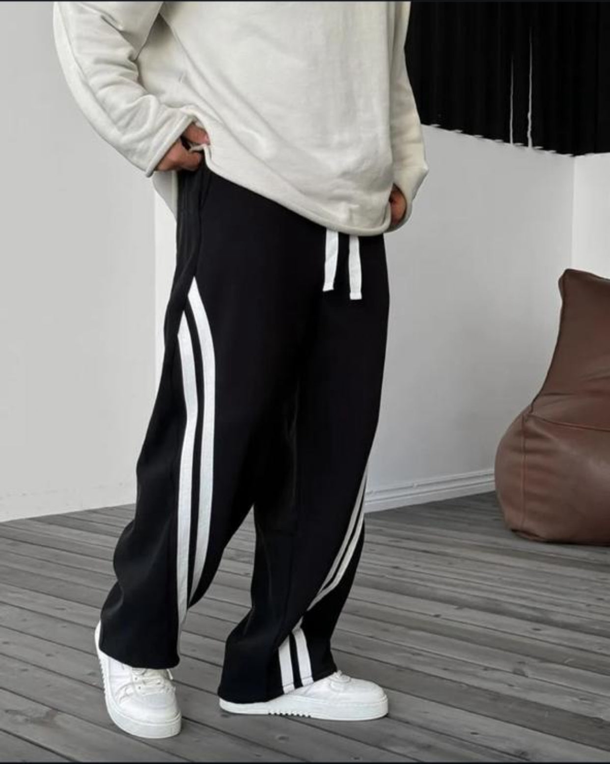 Jean - cotton wide legs pants - R 008