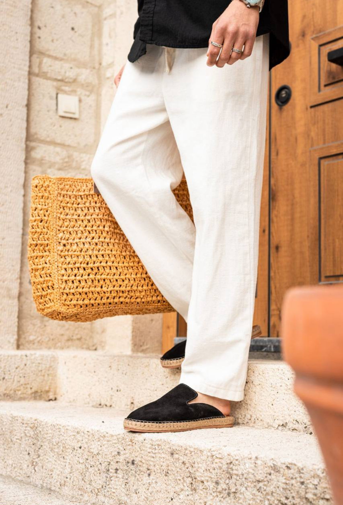 Hand made Leather espadrille-0010