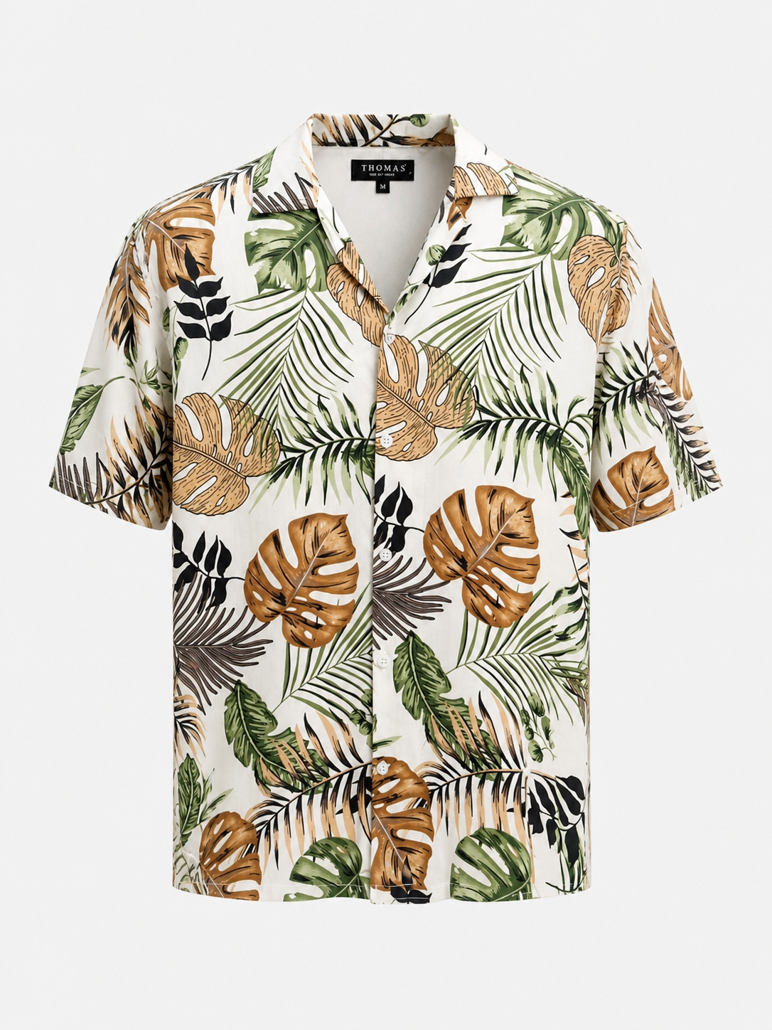 Tropical Leaf Print Shirt – Sand Palm Edition 0191