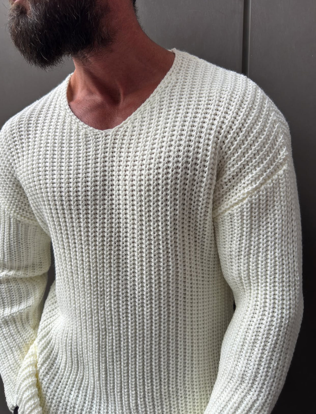 Knitwear pullover - white  0074