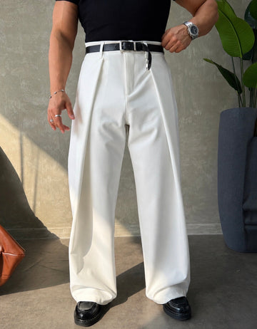 Wide Leg Trousers - 0208 / white