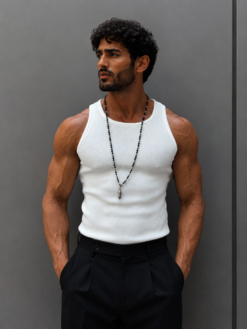 Cotton -Lycra  tanktop - offwhite  0039