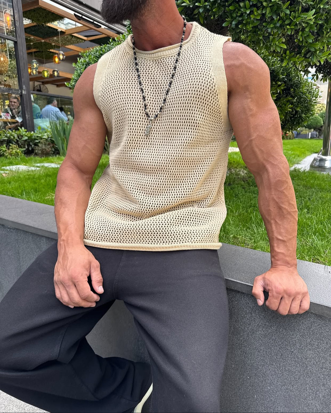 Cotton sleeveless - gold - 0014