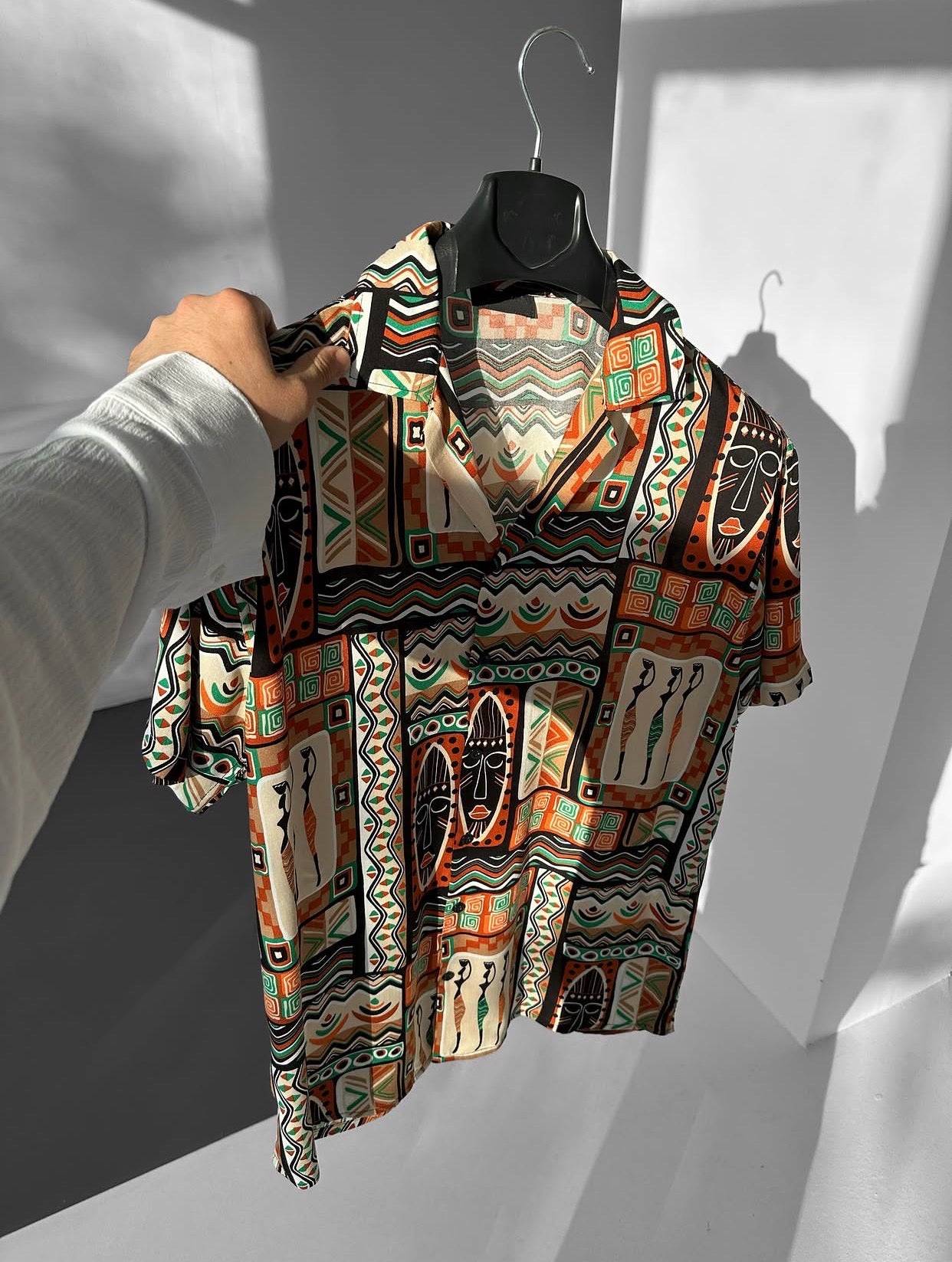 Tribal Print Shirt – Earth Tone Edition 0193