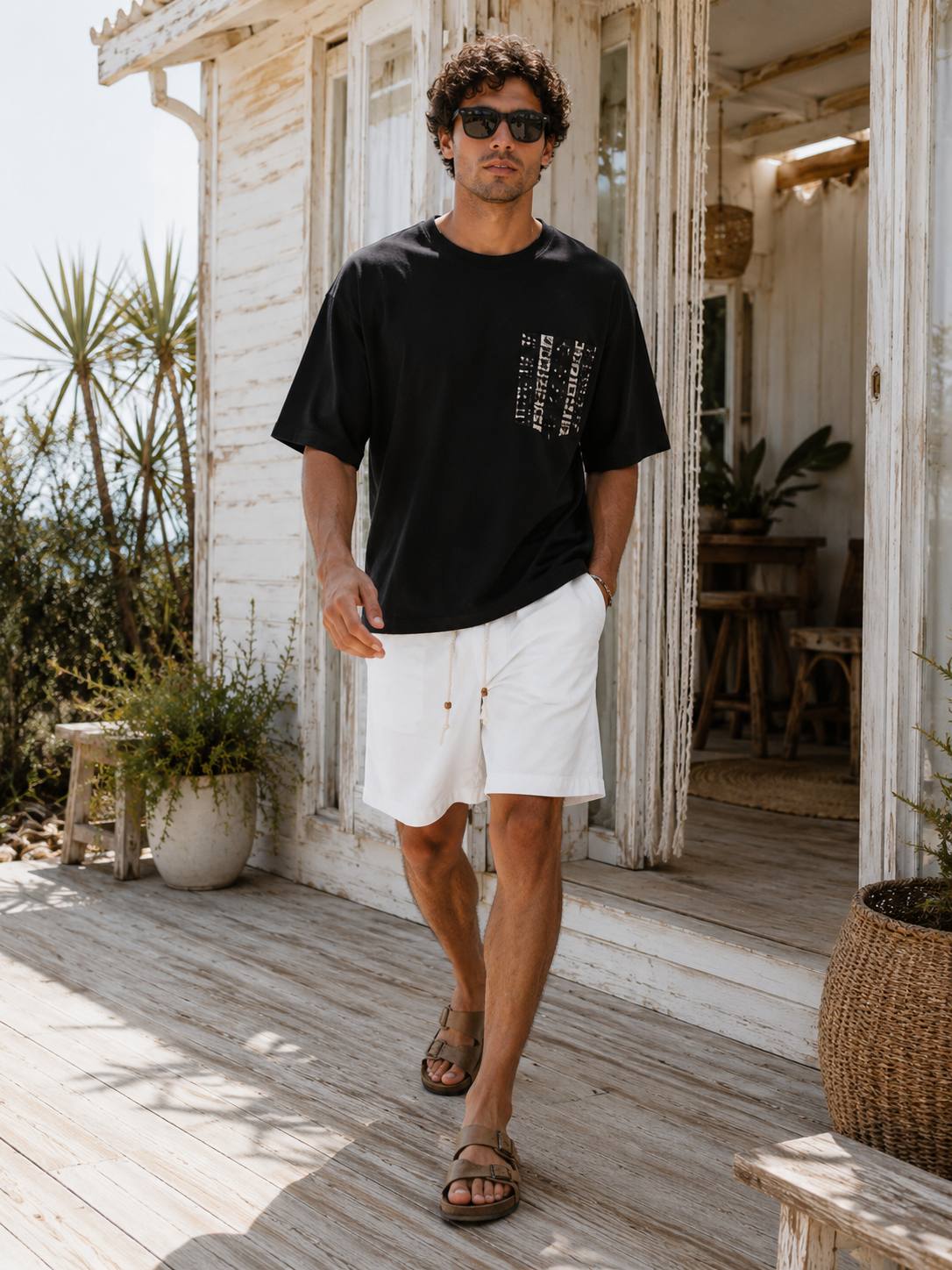 Gabardine Relaxed-fit shorts /0226/ white