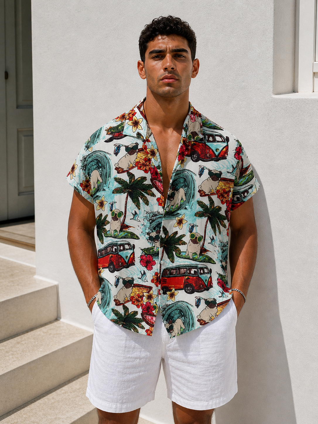 Tropical Graphic Resort Shirt – Summer Escape Edition - 0186